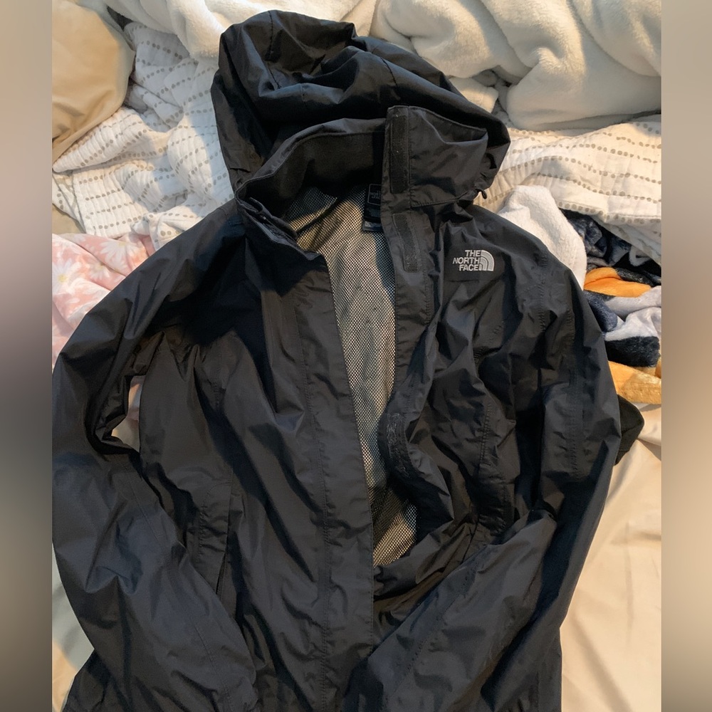 Women’s Black North Face Raincoat